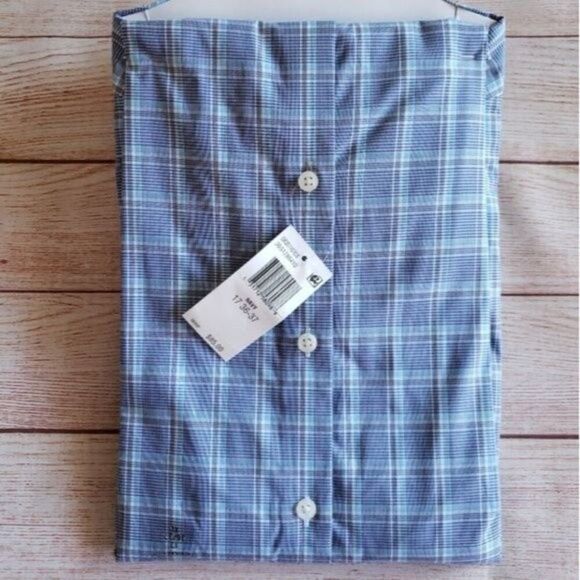 Michael Kors Airsoft Stretch Fabric Plaid Classic-Regular Fit Dress Shirt - Picture 5 of 7